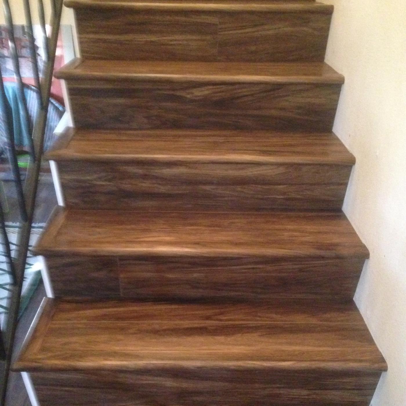 Luxury Vinyl Plank on Open Ended Steps | ProSource Wholesale