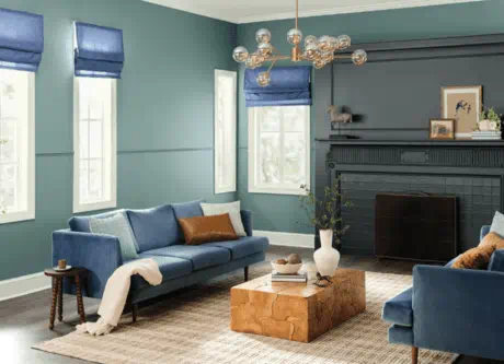 Dutch Boy - Mapped Blue living room scene