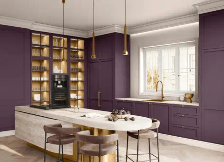 Glidden & PPG Purple Basil Kitchen Scene