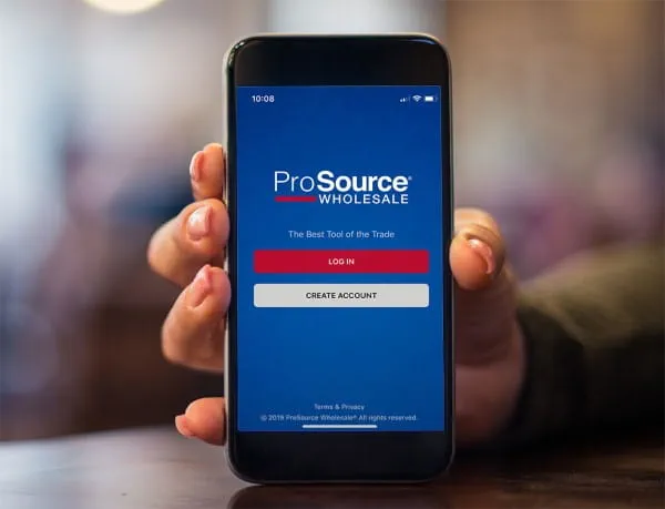 ProSource App login page